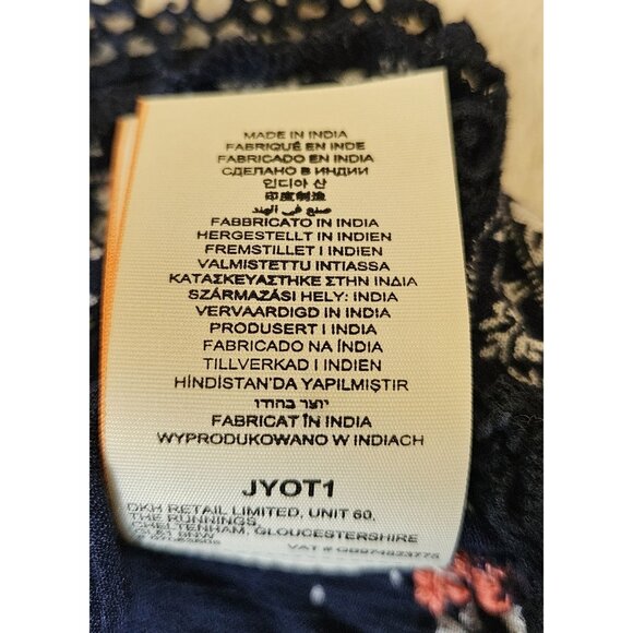 Superdry Revolution Ladies Navy Summer Off Shoulder Top Size Medium 8 - Picture 9 of 10